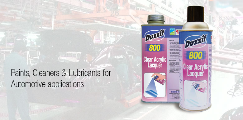 Duzzit Aerosols for Automotive Applications